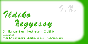ildiko negyessy business card