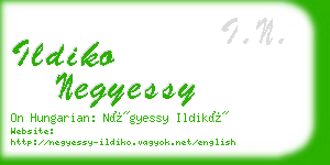 ildiko negyessy business card